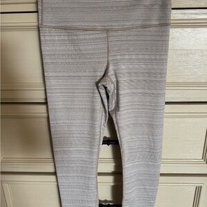 Athleta Gray Striped Leggings